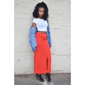 Vintage Scarlet Red Skirt